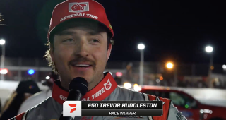 Trevor Huddleston’s Victory Lane interview at Colorado National Speedway